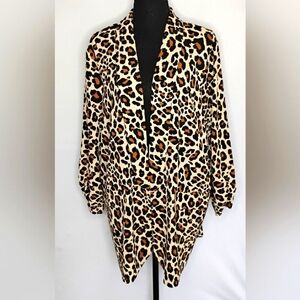 Worthington Women's Cardigan Plus Sz XXL NWOT Leopard Print G-3